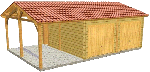garage double plus appentis fabrication sur mesure garage avec carport lateral