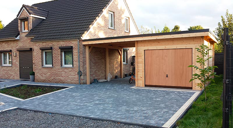 garage toit plat avec carport lateral garage bois avec un carport toit plat