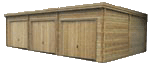 garage triple en bois