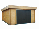 garage 1 place en bois toit plat 